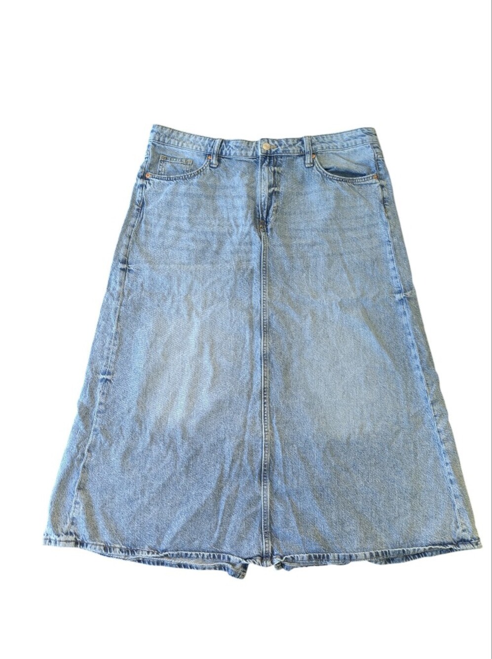 &Denim Classic Light Wash Jean Skirt